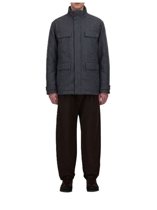 Hernoflannel field jacket grigio ferro HERNO | FI000164U334989487 FERRO